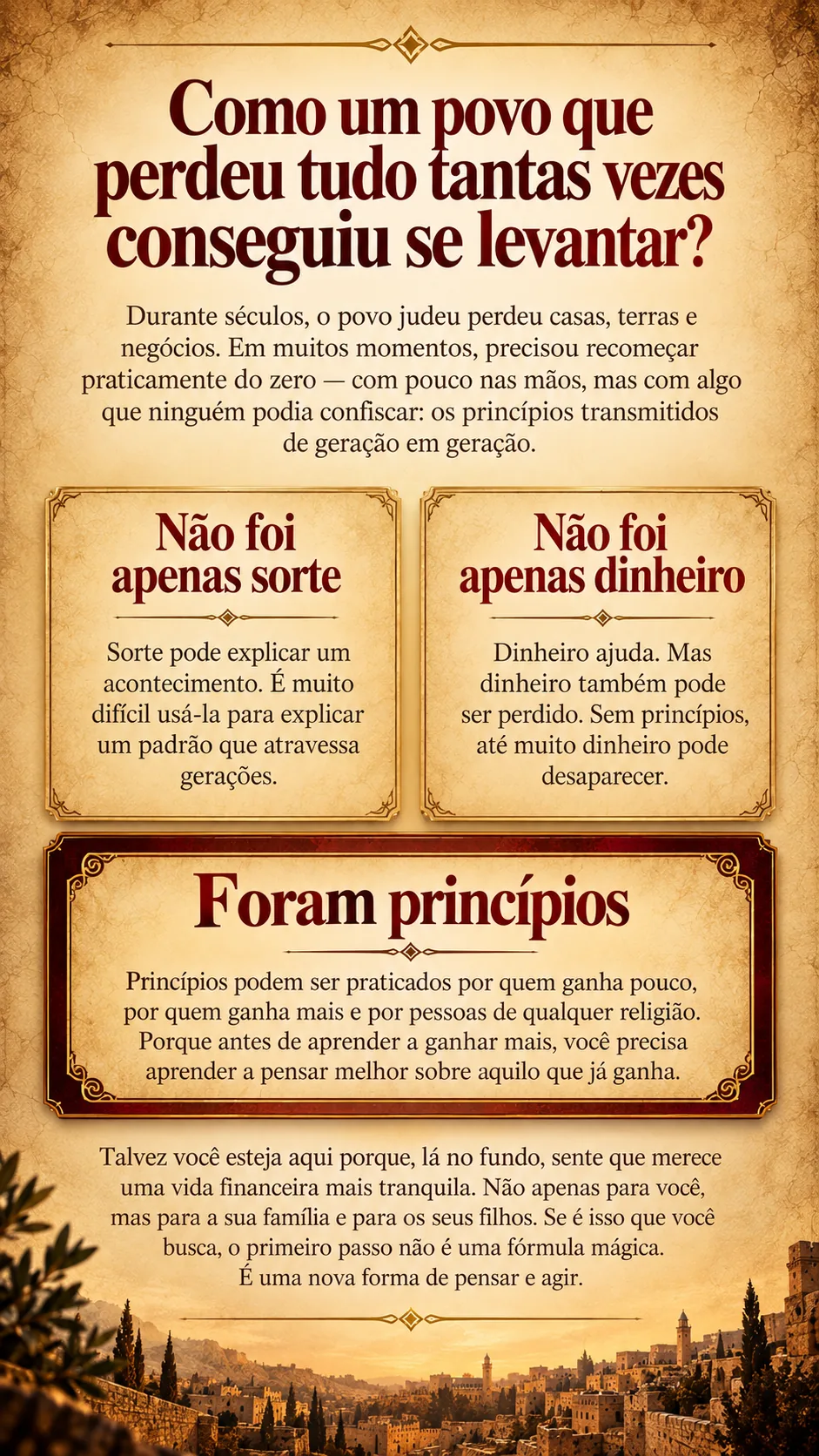 Como um povo que perdeu tudo conseguiu se levantar?